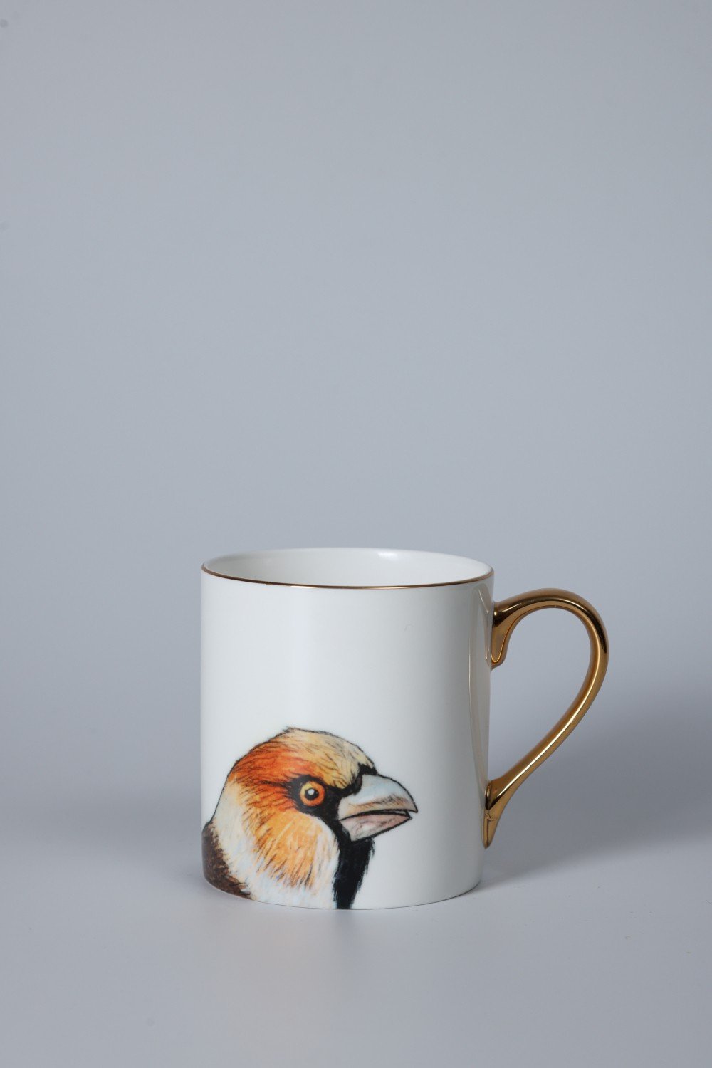 Pavāru mājas porcelāna krūze ar apzeltijumu - Dižknābis